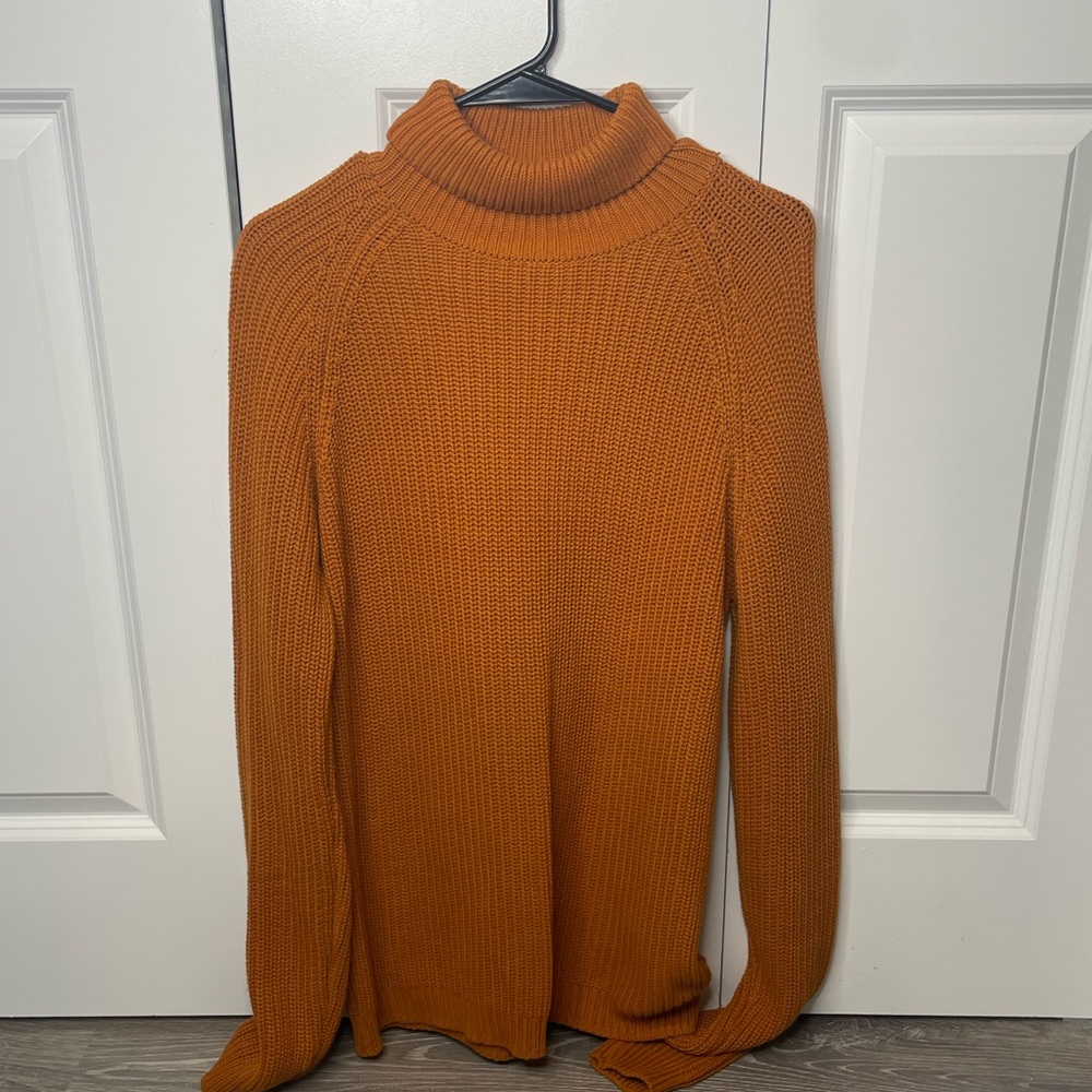 Zara Cozy Orange Turtleneck Sweater